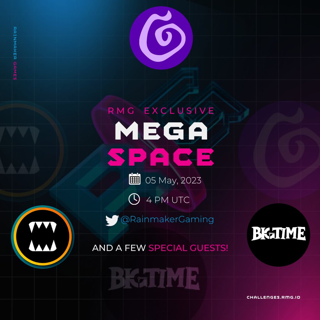 We took a break last week with #Consensus2023 happening, but our Weekly Mega Space returns!

Live Events &amp; Community 
- <a href="/splinterlands/">Splinterlands</a> 
- <a href="/WeArePlanetMojo/">Mojo AI 🌱</a>
- <a href="/playbigtime/">Big Time</a>

We are incredibly excited to talk with our guests!  Quite the line up of founders 👀

x.com/i/spaces/1djxX…