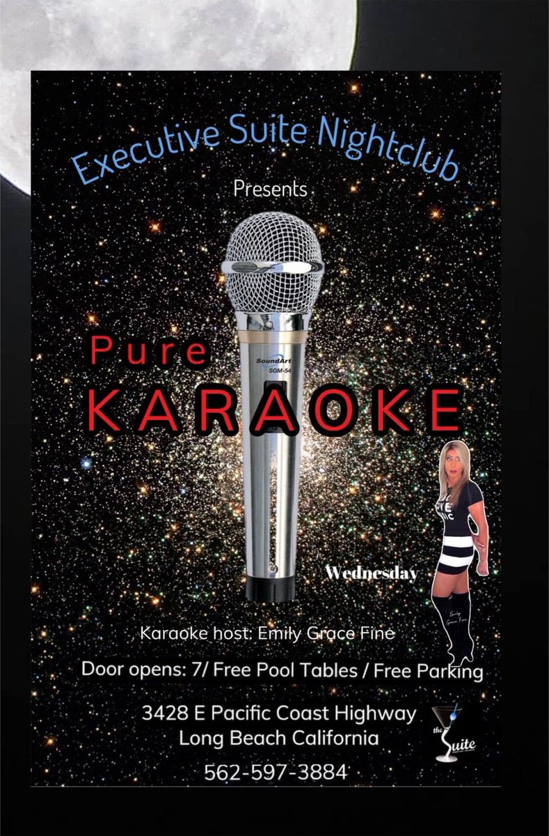 Get your sing on! From classic hits to America's Top 40, grab the mic for a solo or duet at Executive Suite Night Club every Wednesday night! 🎤loom.ly/6CsaMJU #pride #lgbt #gay #lgbtq #love #lesbian #bisexual #trans #lgbtpride #nonbinary #longbeach #longbeachpride
