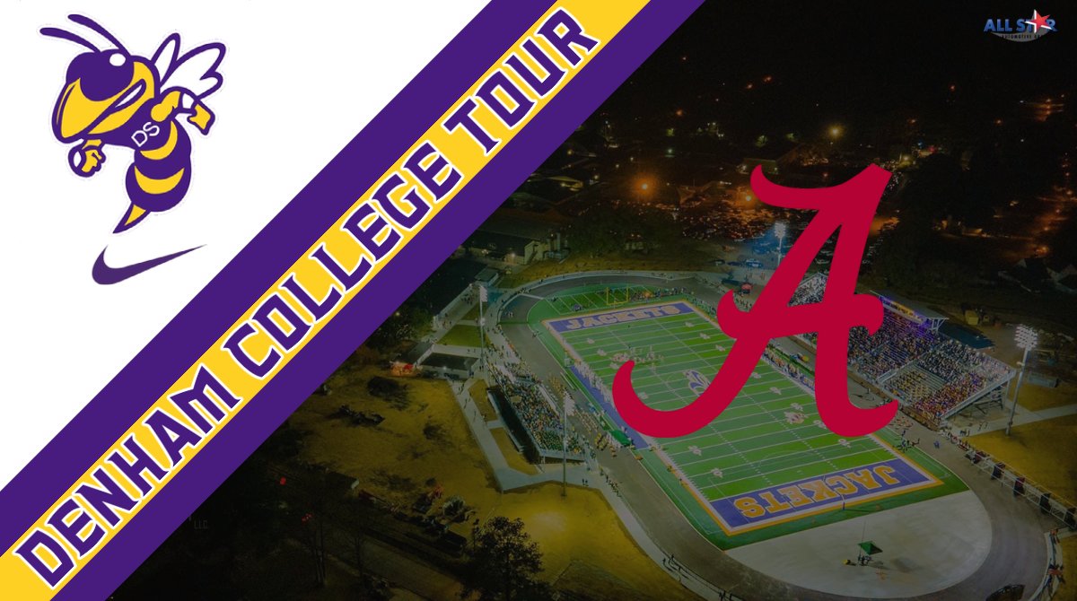Denham Springs FB (@denhamspringsfb) on Twitter photo All the way from Tuscaloosa, the SEC schools are taking notice! <a href="/AlabamaFTBL/">Alabama Football</a> dropped in today. Wonder what SEC school will be next? #DenhamCollegeTour #W1NasONE All the way from Tuscaloosa, the SEC schools are taking notice! <a href="/AlabamaFTBL/">Alabama Football</a> dropped in today. Wonder what SEC school will be next? #DenhamCollegeTour #W1NasONE
