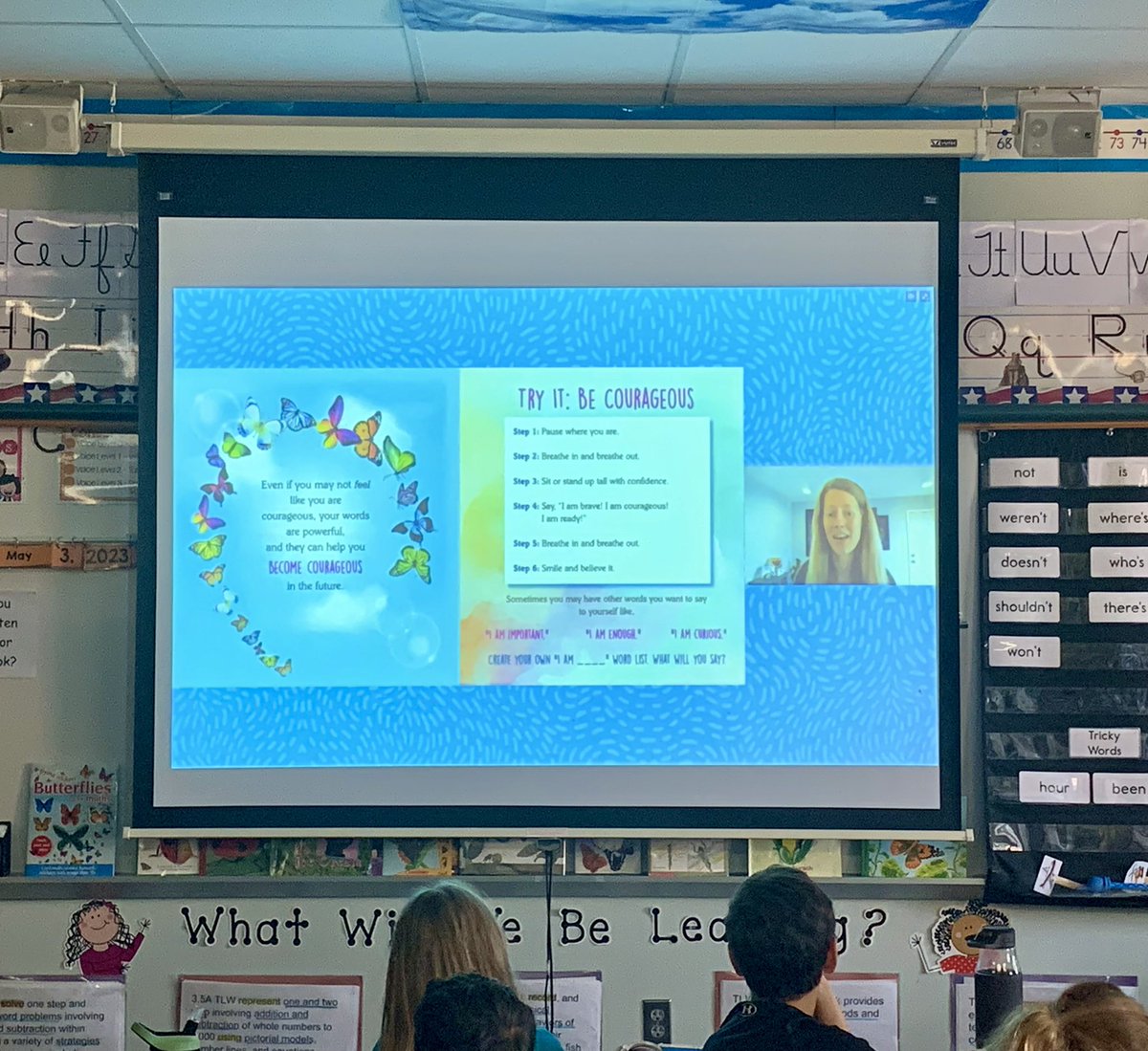 MsDant2_WLES's tweet photo. Thank you @Seesaw and @LindseyFrank88 for the We Love to Read Author Visit this morning! Our class enjoyed listening to your book, Big Change, Better You, Beautiful World and learning different ways to handle changes we face in our life. 🦋 @WillisLaneES @wles2ndgrade https://t.co/vxOuwgXp0b