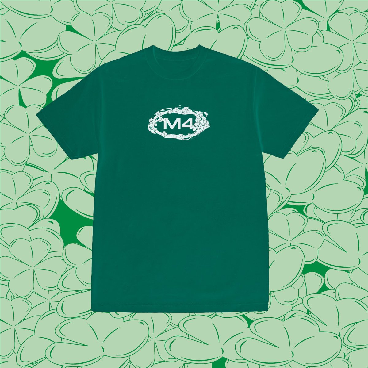 STAY LUCKY PACK 🍀

SMALL CLOVER TEE 
(BLACK &amp; WHITE) 

M4 CLOVER TEE
(EMERALD GREEN)

OG M4 TEE 

5/523 🌍