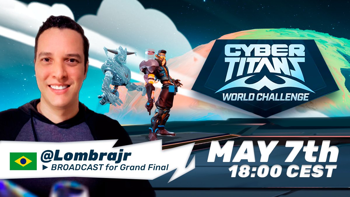 The third guest of the #CyberTitans World Challenge

🇧🇷 <a href="/Lombrajr/">Lombra</a> 🇧🇷

🏆 The creator will stream the Grand Final on May 7th, so stay tuned for more live content in Twitch

Much more still to come... 🔔