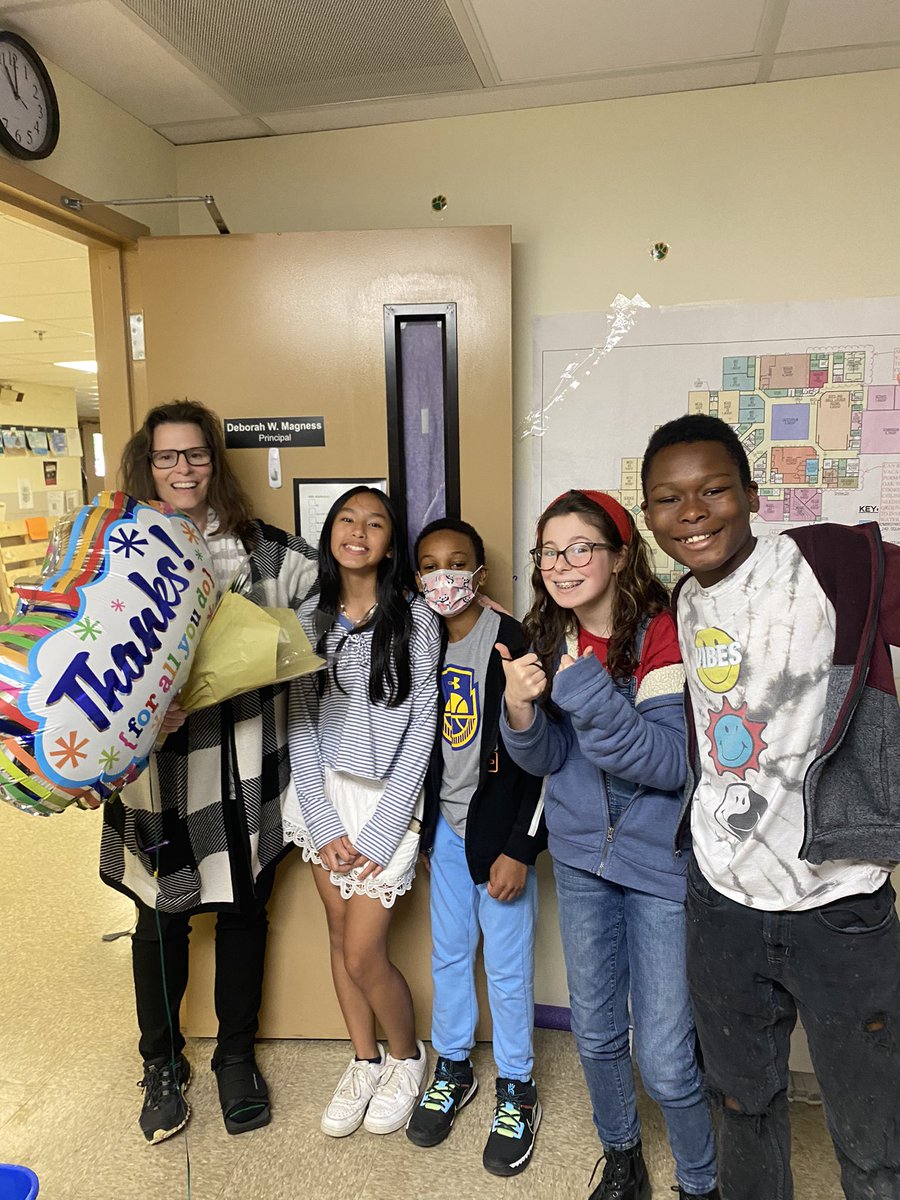 Pine Grove Middle (@pgmsinbcps) on Twitter photo Two days late…but PGMS Ss were able to surprise our principal <a href="/MagnessDeb/">Deb Magness</a> with flowers and balloons to thank her for all she does. Happy National Principal’s Day💛💚 #ThxBCPSPrincipals Two days late…but PGMS Ss were able to surprise our principal <a href="/MagnessDeb/">Deb Magness</a> with flowers and balloons to thank her for all she does. Happy National Principal’s Day💛💚 #ThxBCPSPrincipals
