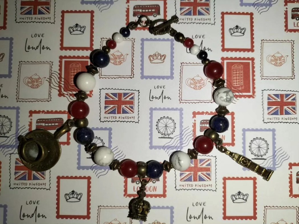 MandycraftsUK's tweet photo. 2 days left to get your Coronation jewellery from Bert &amp; Gert’s shop in Sutton Coldfield. Bracelets and earrings are made with red chalcedony, white howlite &amp; lapis lazuli beads, &amp; antique bronze charms! The shop is open 10 till 4 on Thursday and Friday!

#Coronation #jewellery https://t.co/L3kKMnC7cp
