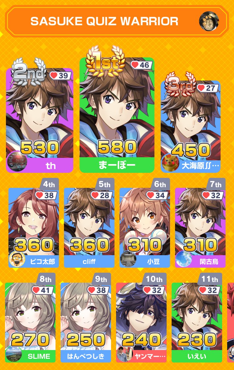 SASUKE QUIZ WARRIOR 公式アカウント (@SASUKE_QUIZ) / Posts / X