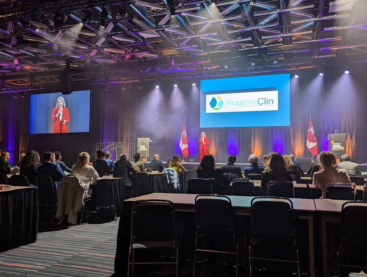 Amazing work by <a href="/MemorialU/">Memorial University</a> student Bronwyn Bridges, CEO &amp; Founder of <a href="/PragmaClin/">PragmaClin Research Inc.</a>, presenting for the final round of the @HSBC_CA <a href="/Enactus_Canada/">Enactus Canada</a> National Student Entrepreneur competition. 
Congratulations on winning the Student Entrepreneur National Runner-Up Award 🥈