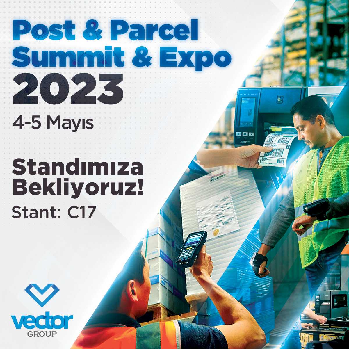 4 -5 Mayıs tarihlerinde Pullman Hotel İstanbul'da düzenlenecek olan etkinliğinde C17 numaralı stantta yerimizi alacağız.

Standımıza bekliyoruz!

Detaylı bilgi: ppis.istanbul

#VectorGroup #Zebra #cargo #logistics #courierservices #PPSE #post #parcel #cargo #logistics