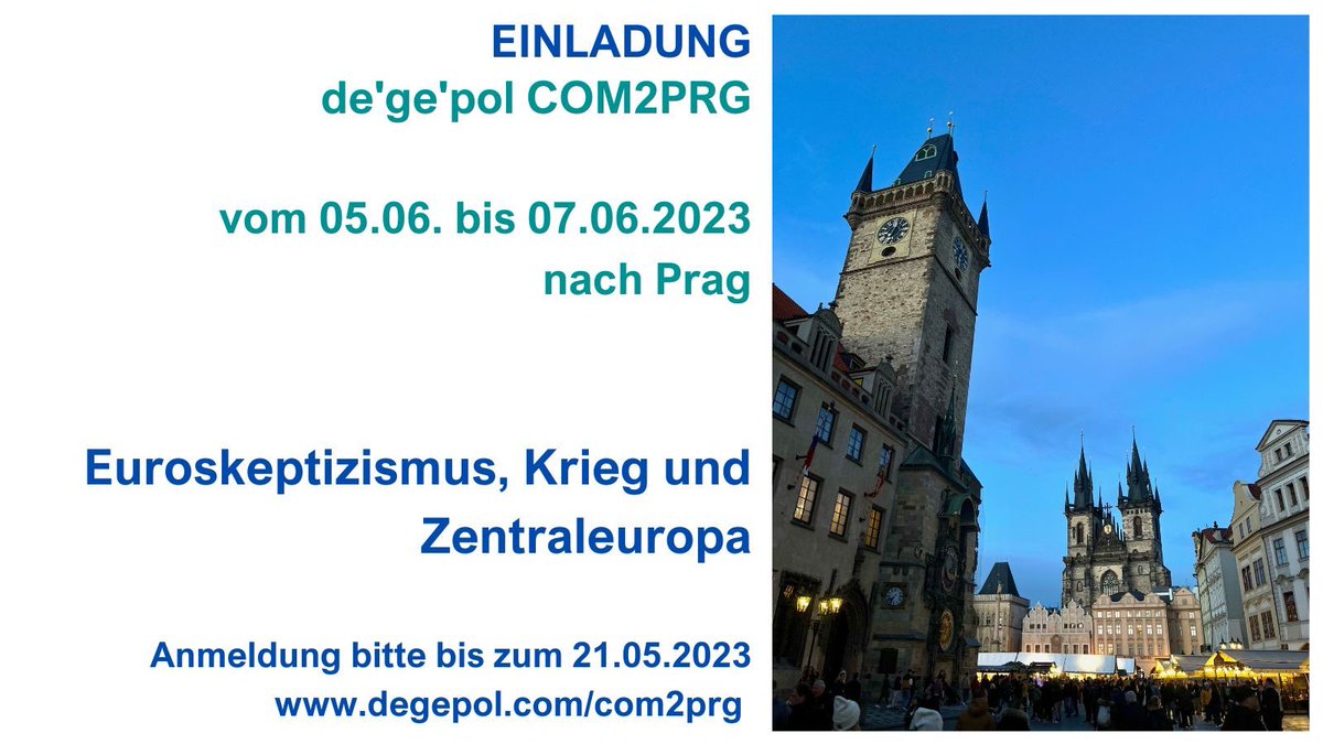Die COM Exkursion ist zurück - dieses Jahr geht es nach Prag und wir würden uns freuen, auch dieses Jahr möglichst viele von euch bei #COM2PRG vor Ort zu treffen, sich kennenzulernen und zu vernetzen. Alle weiteren Infos findet ihr unter: degepol.com/com2prg