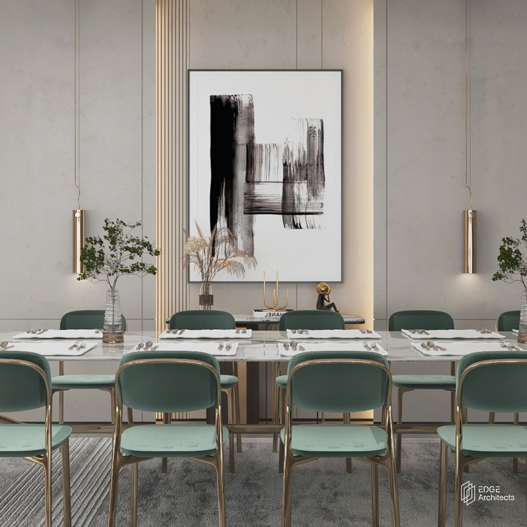 EdgeArchitects_'s tweet photo. The #luxurious gold accents and lush #green foliage create a warm and #invitingatmosphere, while the #moodygrey #walls and #naturalwood #elements add #depth and #texture.
#Designed by EDGEARCHITECTS
#diningroom #diningtable #diningroomdecor #design #decor #decorhome #homedecor https://t.co/kpKhKUgF9U