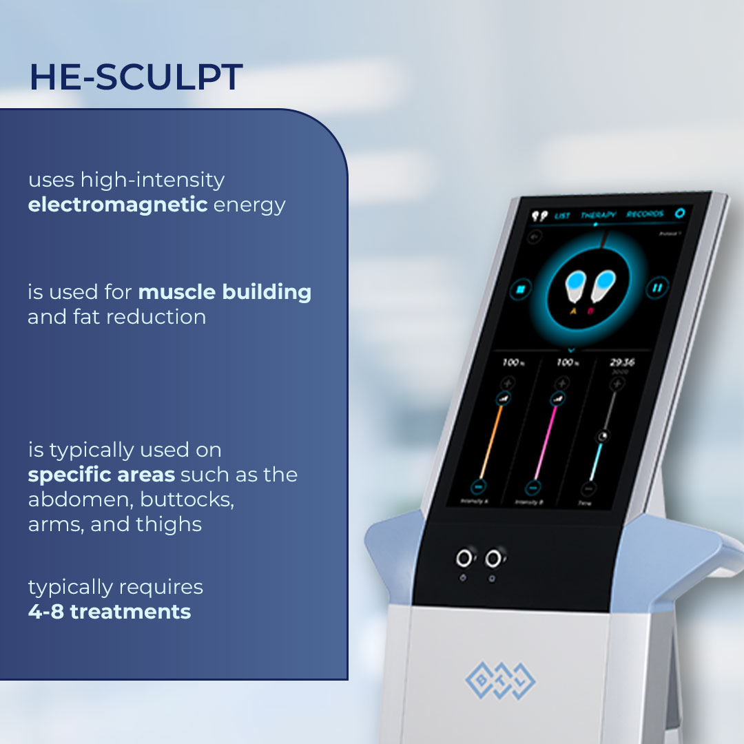 Are you confused about the difference of Exilis 360 and HE-Sculpt? Swipe to learn more about the difference of Exilis 360 and HE-Sculpt! Book an appointment to find out more about it! 

#bodytransformation #skintightening #aestheticgoals #transformation