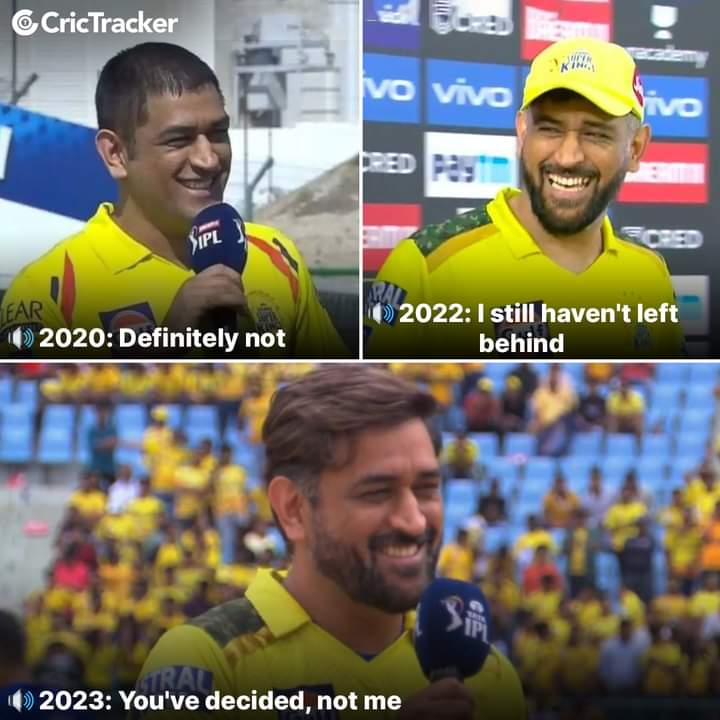 Only you have decided it is my last IPL season, not me.' - MS Dhoni 😍❤️🍫

@MSDhoni #MSDhoni #WhistlePodu #CSKvLSG