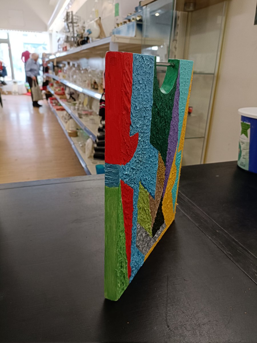 My latest work, acrylic paint and paste on a chopping board. Sealed with <a href="/stuartsemple/">STUART SEMPLE</a>, products which are ace.