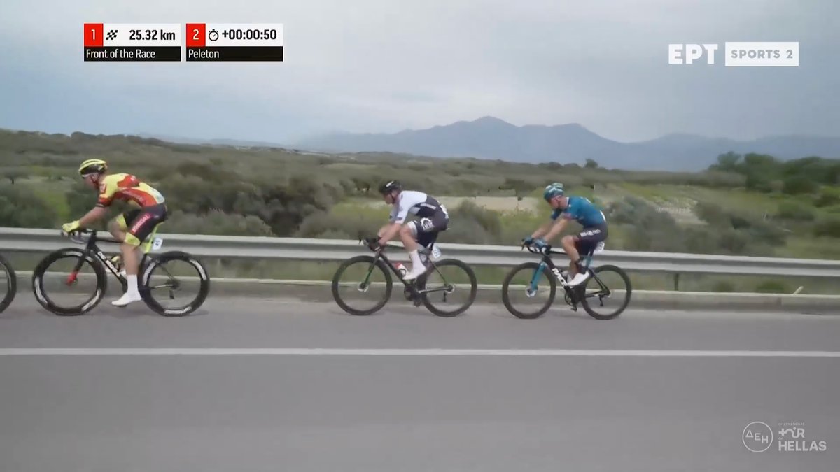 🇬🇷#TourofHellas After a long day in front, @NilsSinschek is back in the peloton. Well done, Nils! 💪🏻 #RideToWin • 25 km 🏁
