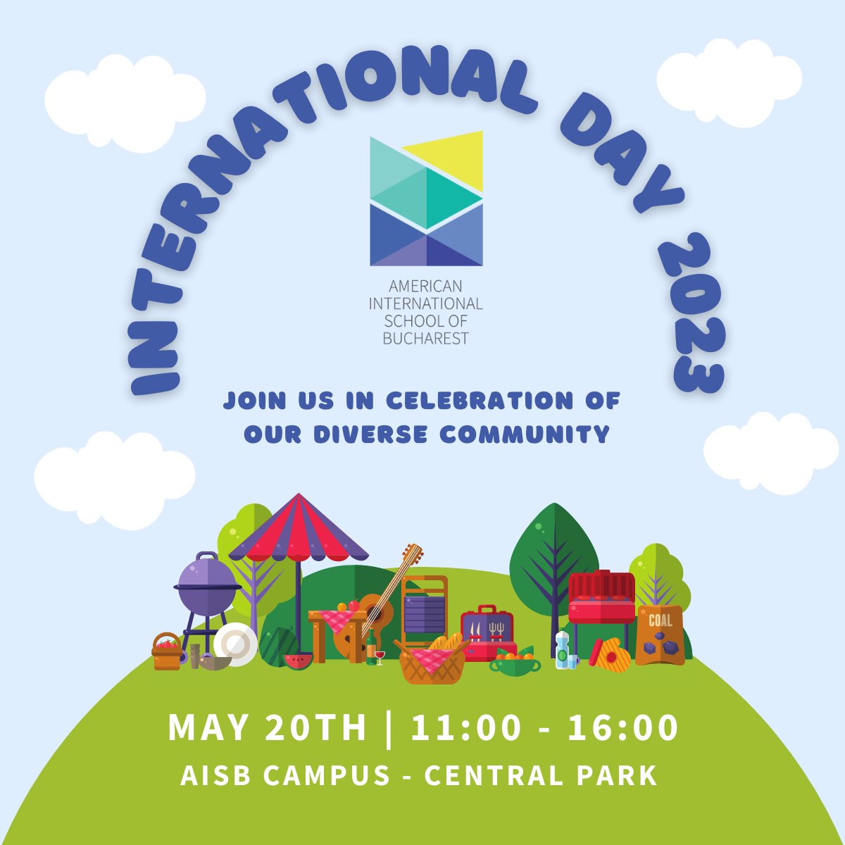 Join us and participate in our beloved event - the International Day Picnic! 
Let's come together to celebrate the richness of our diverse backgrounds, foster cultural exchange, and make the most of a delightful summer day with music, delicious food, and great company.