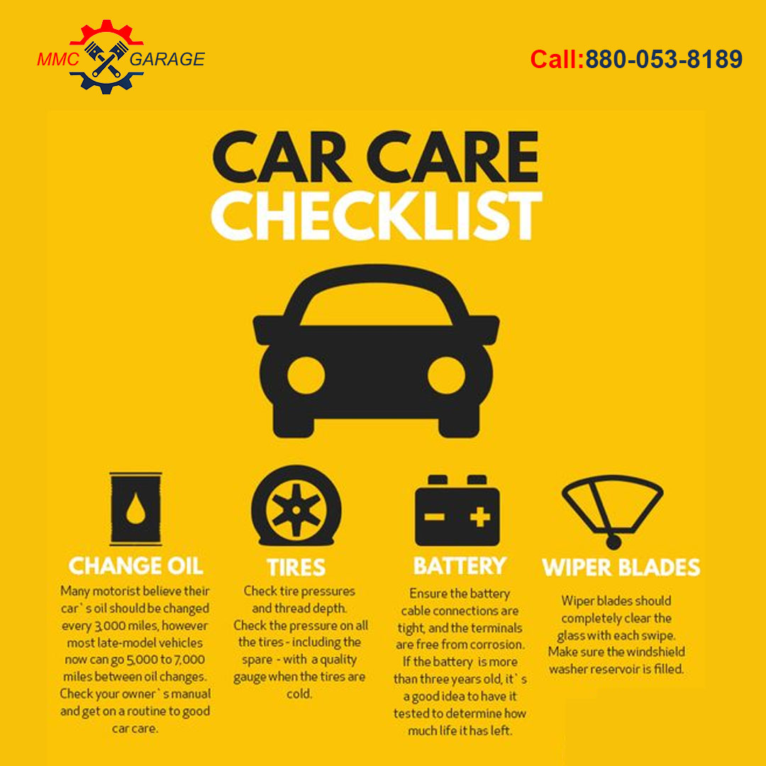 mmcgarage01's tweet image. Here are some car care checklists that you need to inspect regularly.

Call car expert 8800538189 for any car service.

#carcare #carchecklist #carcheckup #changeoil #batterychange #tires #wiperblades #carservice #carexpert #MMCGarage
