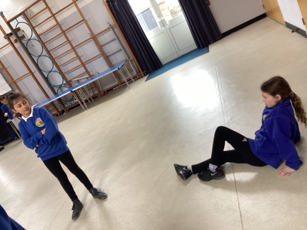 We are delighted to be taking part in the RSC Associate Schools programme.  The children experimented with the themes of status, mistaken identity, separation and reuniting in our first workshop.  Here they have really captured the idea of status between master and servant.