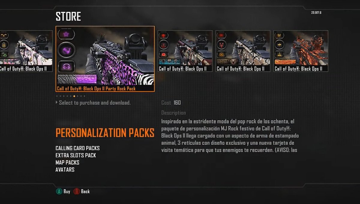 CODactuFR's tweet photo. 🔴 Les camouflages sur Call of Duty.

• #ModernWarfare2 un camouflage sur une arme avec un porte bonheur et autocollant pour 7€

• #BlackOps2 un camouflage pour toutes les armes avec 3 réticules et une carte de visite pour 2€ 

🤔 Il y a pas un problème @Activision ? https://t.co/lXuw3DxAq1