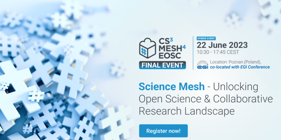 Eudat_eu's tweet image. The #CS3Mesh4EOSC final event is happening soon, and it&apos;s all about unlocking open science and collaborative research. Register now to learn more about the #ScienceMesh and how it&apos;s transforming the way we approach scientific collaboration. #OpenScience 
eudat.eu/events/confere…