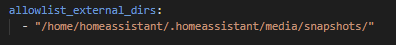 Alan_1's tweet photo. @troyhunt @home_assistant here's my working config, also check perms on the folder where the images are being saved. https://t.co/mfcoCld0LE