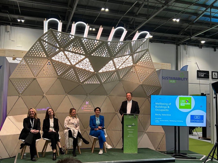 A busy afternoon for <a href="/bec_valentine11/">Becky Valentine</a> at <a href="/UK_CW/">UK Construction Week</a>’s first day, sharing her expertise speaking on two panels to drive #buildinghealth and sustaining #heritage into the mainstream. Great to share both stages with incredibly talented women leading the way💪🏻 #UKCW