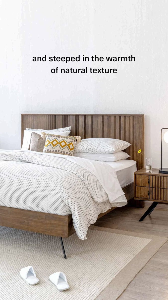 panhomeuae's tweet photo. Inspired by mid-century modern aesthetics and steeped natural texture, our Massa Bed layers comfort and minimalistic elegance perfectly. Bring hints of sophistication and cosy vibes as you embrace this beauty in your space.
#panemirates #minimalistic #bedroom https://t.co/p6qDmRBs2P