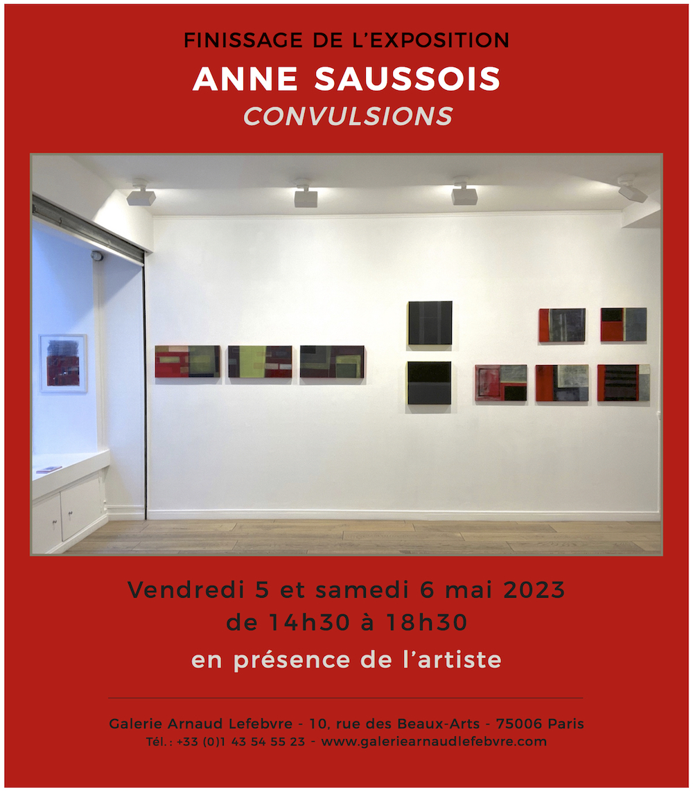 _ArnaudLefebvre's tweet photo. "Convulsions" de Anne Saussois - exposition visible jusqu'au 6 mai à la Galerie Arnaud Lefebvre - 10, rue des Beaux-Arts - 75006 Paris.
#annesaussois #artabstrait #peintureabstraite #expositionart #lesgaleriesdart #pgmap #CPGA #jeudidesbeauxarts #ParisGalleryMap #comitegaleries https://t.co/qbsCGIy1EW