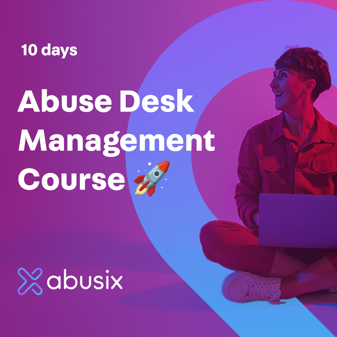 abusix's tweet image. We&apos;re happy to announce our &quot;Abuse Desk Management Course.&quot; 🎉 🥳

The Abuse Desk Management #emailcourse is delivered straight to your #inbox, so you can learn from the comfort of your home (or office, home office, coffee shop, or wherever you happen to be). 😉