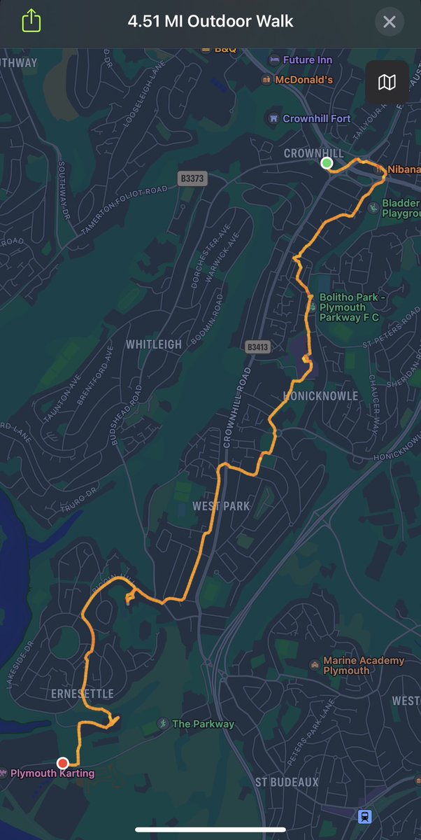4.51 miles of foot patrol this morning, starting at Crownhill Police Station and finishing in Ernesettle. 
Time for a brew and a late lunch. 🫖🚓
#OpLoki