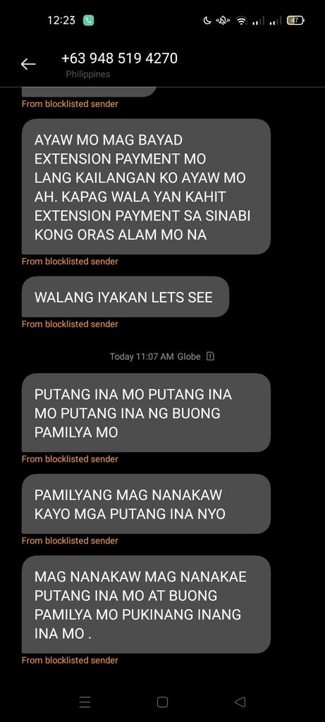 ohthinkingofu's tweet photo. @loricespearl @senatePH @IdolRaffyTulfo @WinGatchalian74 @SenGracePOE @Cynthia_Villar #senatehearingloanshark 
#IStandAgainstIllegalOLA 
#FightOnlineLoanSharks 
#ReinstateUsuryLaw 
#NoToUnfairDebtCollectionPractices 
#stoploanshark 
#CancelOnlineLendingApps https://t.co/4YC8XDK28P