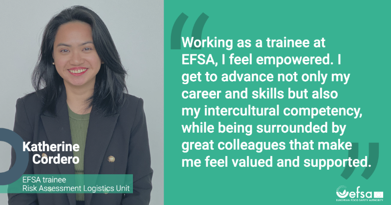 EFSA_EU's tweet photo. Are you a young professional looking for a 1⃣ year all-round experience in a 🇪🇺 Agency?
Read our trainees' testimonials & apply to #EFSATraineeship to work on inspiring projects while contributing to ensuring sustainable #FoodSystems
ℹ️ & ✍️ https://t.co/7YpRr8FEO5
⏰15/5/23