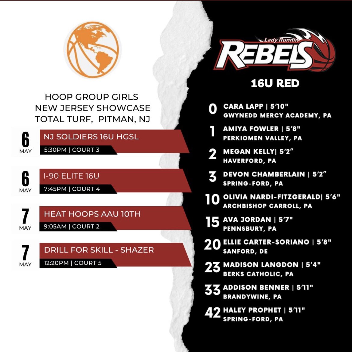 After a weekend off we are back at it in Pitman, NJ! We have some tough competition but we are ready! Let’s go Rebels!!