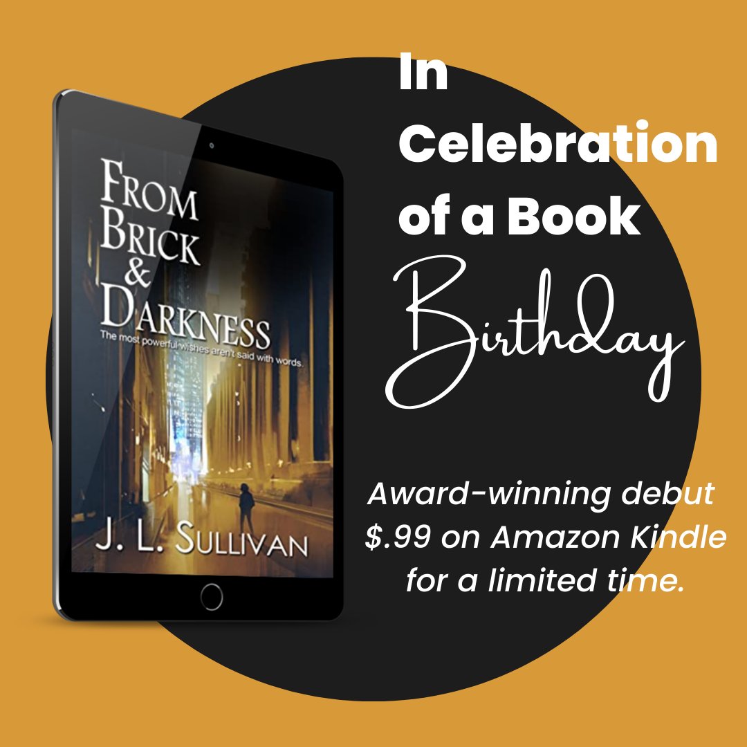 I can't believe it's been a year already! Come celebrate with me and snag a copy here: amazon.com/Brick-Darkness…

#YAFantasy #urbanfantasy #darkfantasy #amreading #readersoftwitter #readerscommunity #awardwinning #BookRecommendations