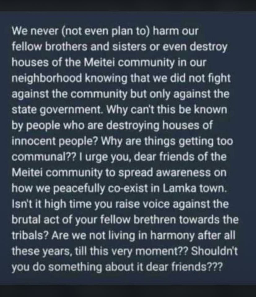 zotawilanu's tweet photo. A Peace Rally was held today at CCPur and here it was Peaceful until the Meitei Civilian tried to burn down the “Anglo Kuki war Centenary gate” and later on attacked the innocent Tribals living in Kangvai and now they are Spreading this and playing the victims card?DAMN!!! https://t.co/VFL7fwiG2F