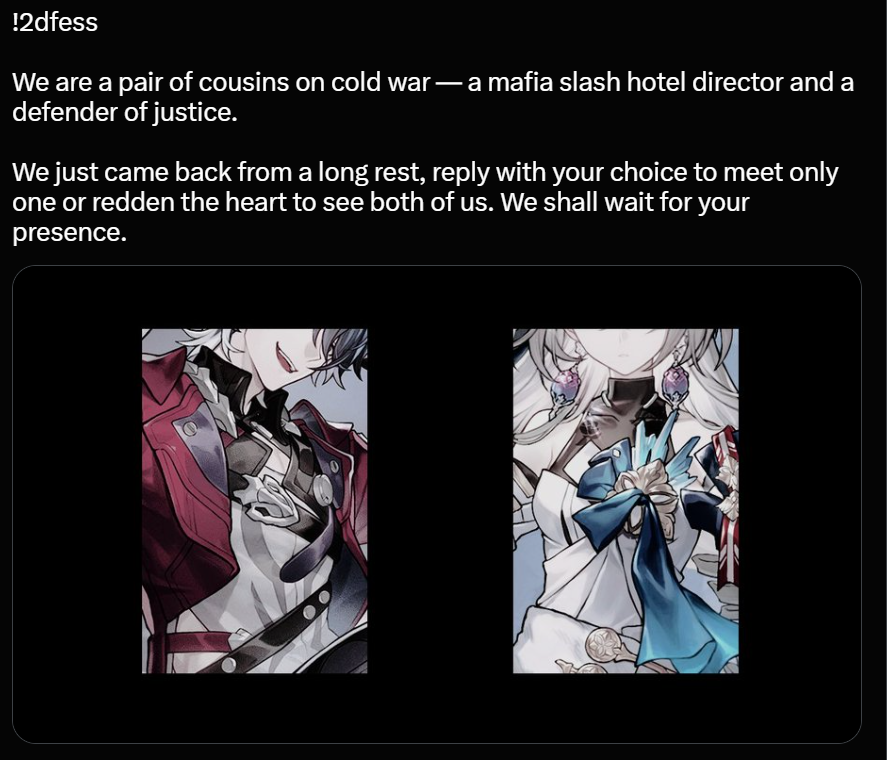 flux.⠀ Greetings! We ( me and <a href="/caiosdeemer/">𝐂𝐀𝐈𝐎 ‍ ‍ ‍ ‍ヾ</a> ) are the sender of this menfess below, coming to pick up our new peers. We hope to make good acquaintances with you! 🕊️