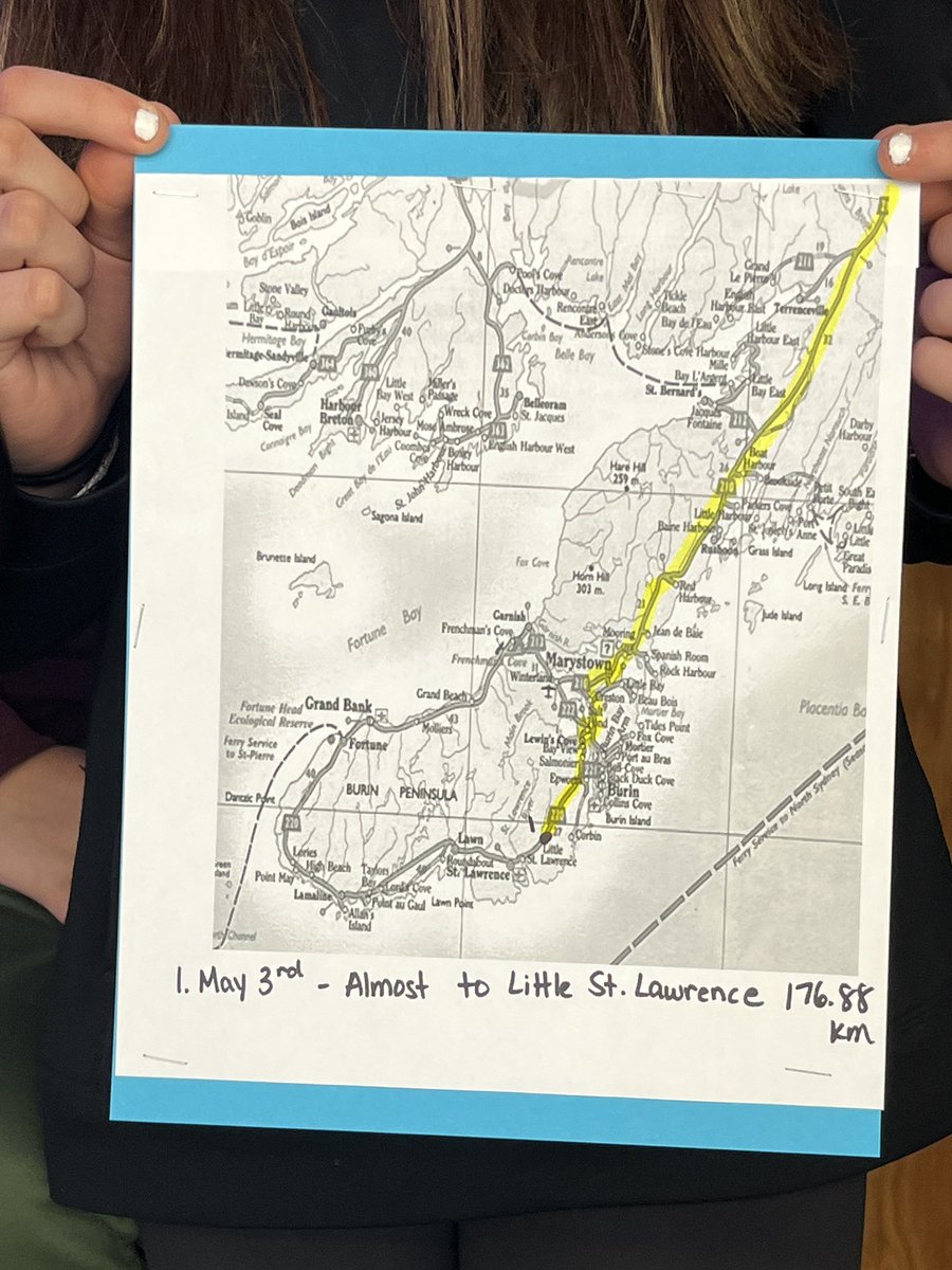 stannes_seb's tweet photo. Using our Math skills and Google Maps this morning to calculate the distance we have covered - 176.88 KM and the distance we have left 142.12 KM in the @BPHCF #HikeDaBootChallenge To donate, visit our website https://t.co/ai8N2foKKH #KeepGoing @NLESDCA https://t.co/O0h3J4Qh2t