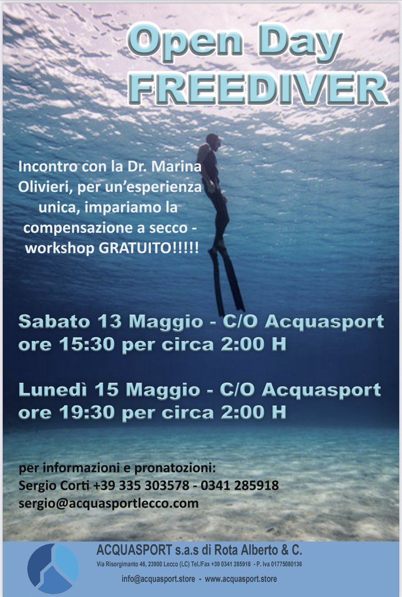 StoreAcquasport's tweet photo. Cogli l’occasione gratuita! https://t.co/Br6WmXMkRH