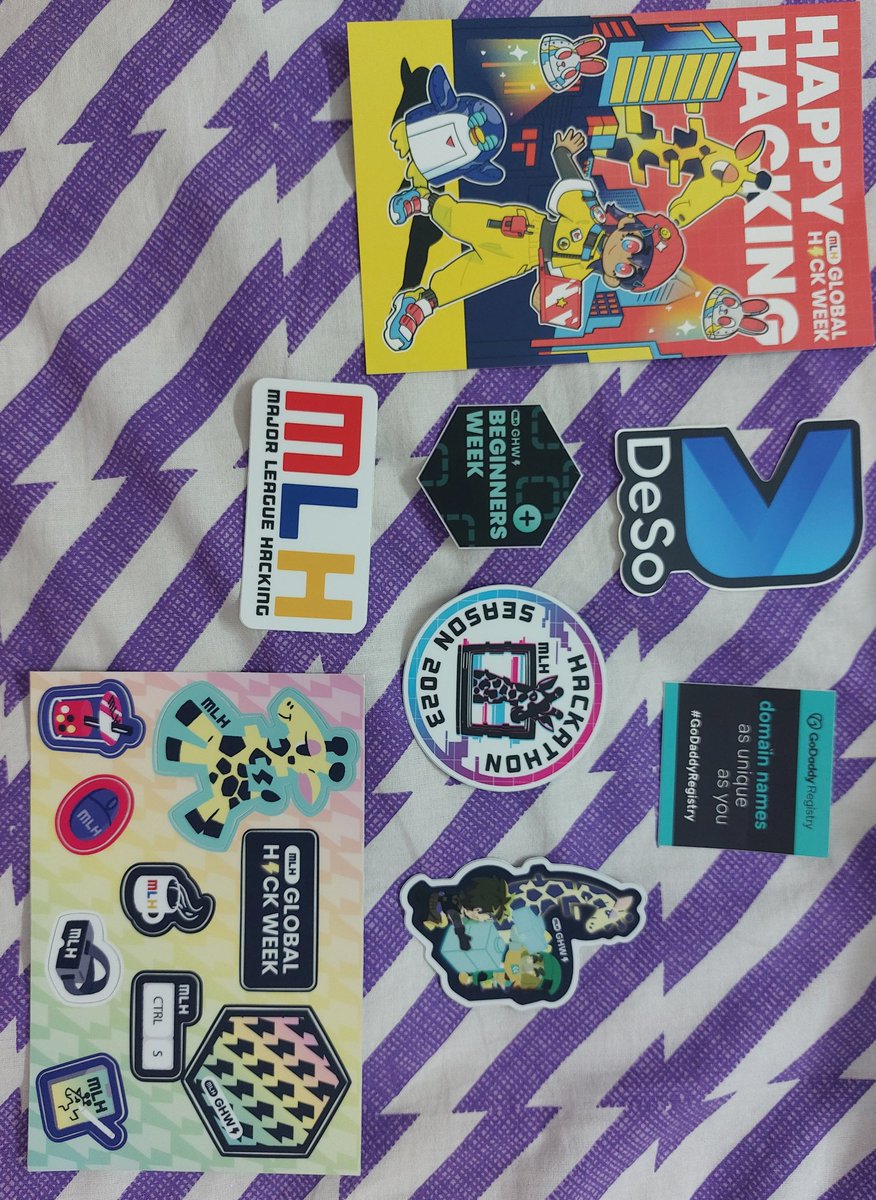 uma_dhatri's tweet photo. OMG!!! They have finally arrived!! After waiting for these sawgs since 2021, they have finally arrived!!!!! I'm sooooo happy!!!! @MLHacks , your swags are just the best! Thank you thank you thank you soooo much!!!! ❤️❤️❤️ https://t.co/iU3qoZtblk
