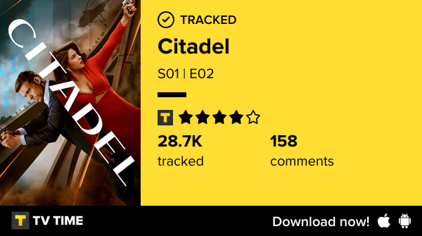 GiuliaFanelli's tweet photo. I've just watched episode S01 | E02 of Citadel! #citadel  https://t.co/x56o6D6Zul #tvtime https://t.co/TKECaeQJdk
