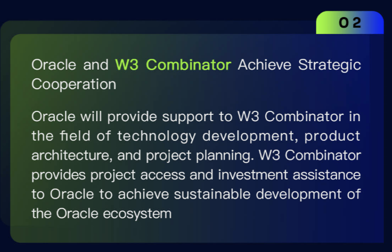 OraclePro_'s tweet image. 📢Oracle Major events of this week：
1⃣Oracle has reached strategic cooperation
with Enventive
2⃣Oracle and W3 Combinator Achieve Strategic
Cooperation
👇
🔗oracle-machine.com
🔗t.me/OracleOfficial…