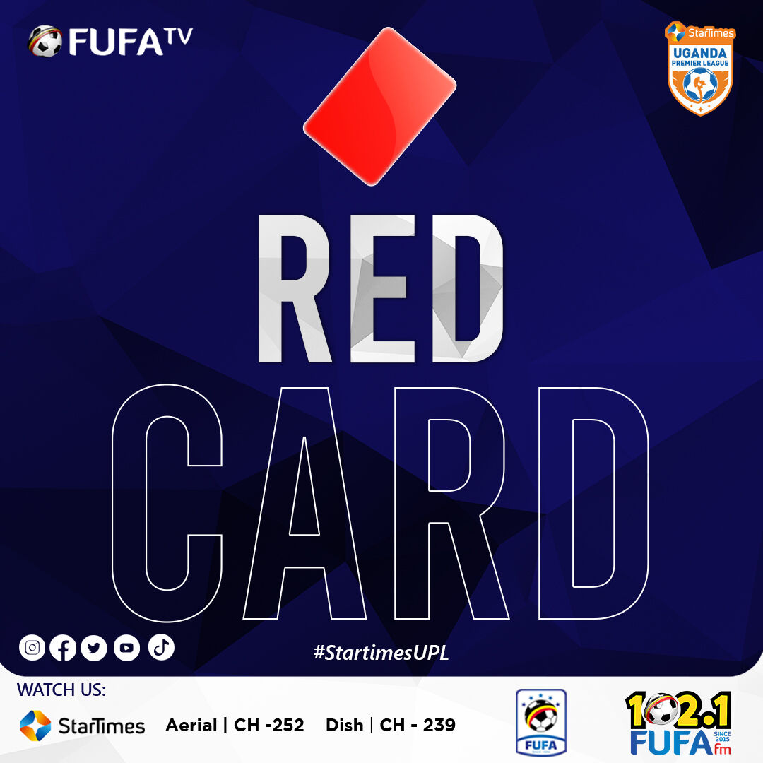 fufatv1's tweet photo. 90+1' | Benon Tahomera sent off.
#SBSBUS 2-0 | #StarTimesUPL
#HomeOfUgandanSport https://t.co/BFTb9k9YJR