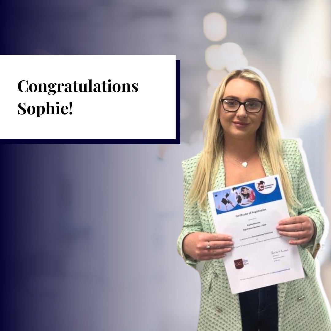 Congratulations to Sophie Hemsley for passing her Level 4 Diploma in Conveyancing Law and Practice! 

Sophie is a senior conveyancing assistant, and is studying alongside her work to become a Licensed Conveyancer.

#Conveyancing #LawFirm #EducationalMilestone