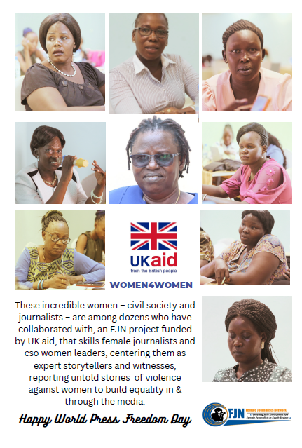 UKinSouthSudan's tweet photo. On #WorldPressFreedomDay, we are proud to work with incredible and dedicated female 🇸🇸 journalists and civil society leaders. Their work through @FemaleFjn

1⃣ Strengthens women’s voices 
2⃣ Enhances media literacy skills 
3⃣ Delivers accurate &amp; balanced reporting

#SSOT https://t.co/aK6U4im8UR