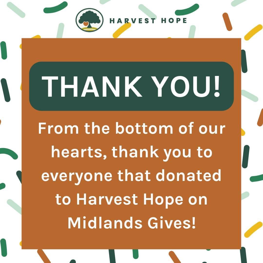 Thank you to everyone who participated in #MidlandsGives yesterday! 🎉 Your generosity and heart for others will help to provide over 490,000+ meals to our neighbors facing hunger. We truly can't thank you enough for your support! Together, we're building a hunger-free tomorrow.
