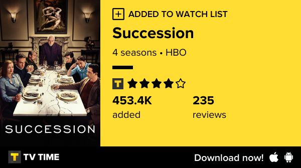 I've just started following Succession tvtime.com/r/2NJAN #tvtime