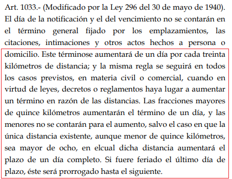 falvarezm88's tweet photo. (e) La "tabla" de plazos utilizada (por aumento en razón de distancia) data de cuando la carreta y el caballo eran un lujo en materia de transporte. Incluso en notificaciones internas carece de sentido pues ignora avances de últimos 30 años; https://t.co/UkM19dqyCu