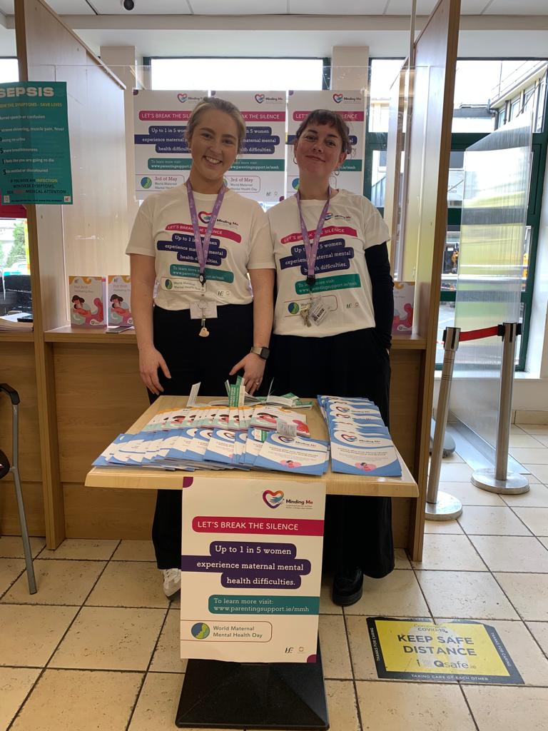 Celebrating World Maternal Mental Health Day here in the <a href="/CoombeHospital/">The Coombe Hospital</a>
Up to 1 in 5 women experience maternal mental health difficulties 
www.parenting support.ie/mmh
#maternalmentalhealthmatters 
#letsbreakthesilence