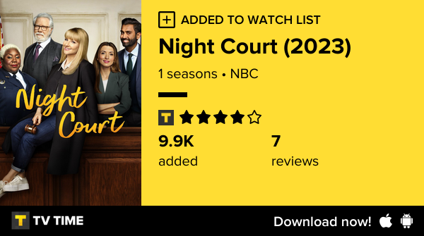 I've just started following Night Court (2023) tvtime.com/r/2NJAY #tvtime