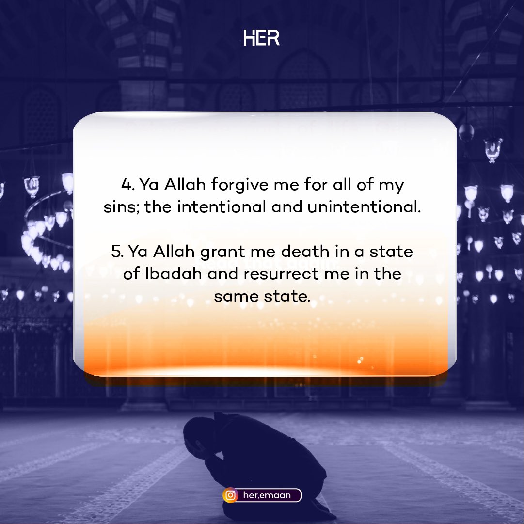 her_emaan's tweet photo. 7 Du’as you should always make for yourself. 
.
.
.
.
#Islamicpost #Islam #Islamicreminder #Islamicpage #Allah #Quran #reminder #Dua #Supplication #Pray #Prayer #medina #kabbah #faith #allahuakbar #alhamdulillah #muslimah #hijab #jannah #salah https://t.co/m6wjgmUamh