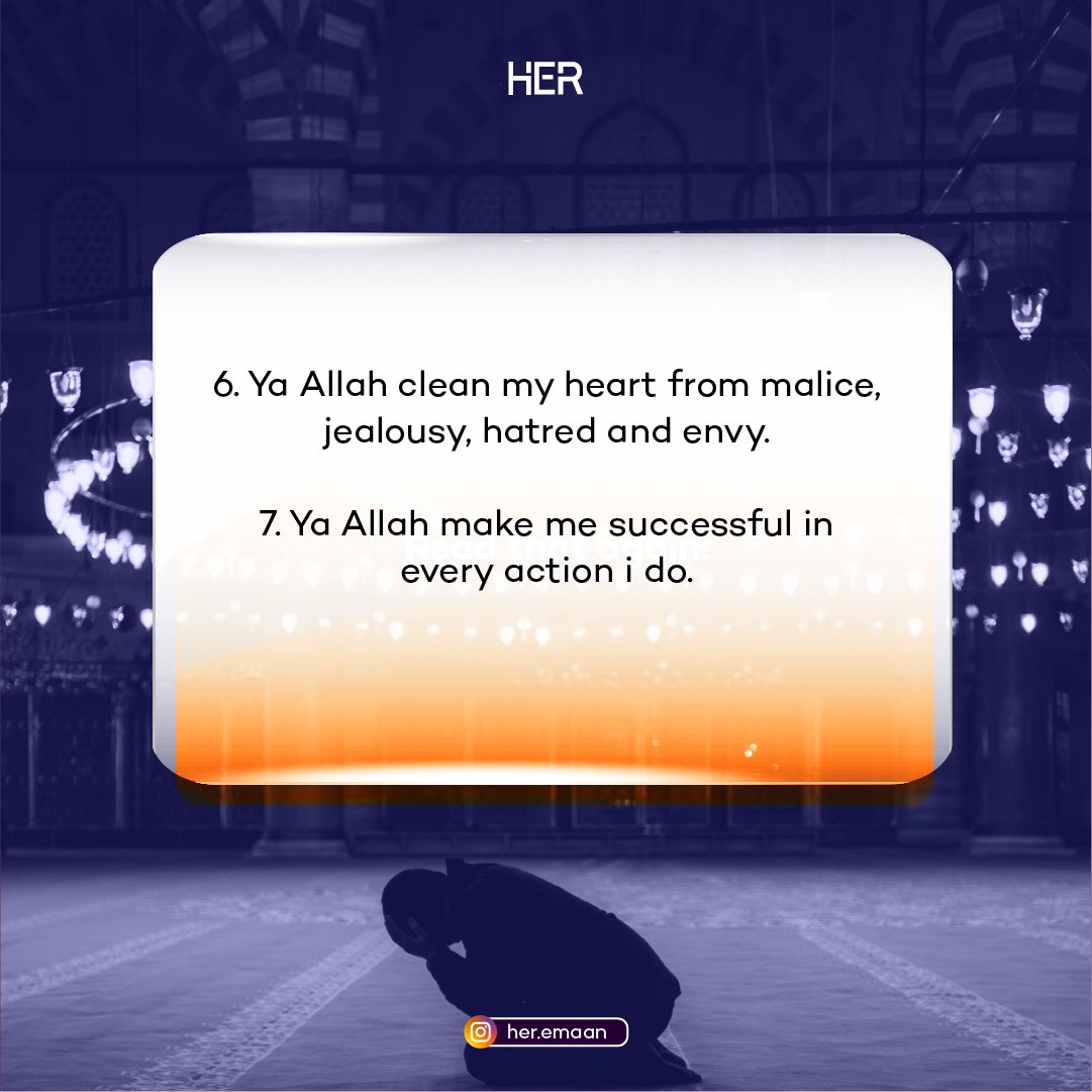 her_emaan's tweet photo. 7 Du’as you should always make for yourself. 
.
.
.
.
#Islamicpost #Islam #Islamicreminder #Islamicpage #Allah #Quran #reminder #Dua #Supplication #Pray #Prayer #medina #kabbah #faith #allahuakbar #alhamdulillah #muslimah #hijab #jannah #salah https://t.co/m6wjgmUamh