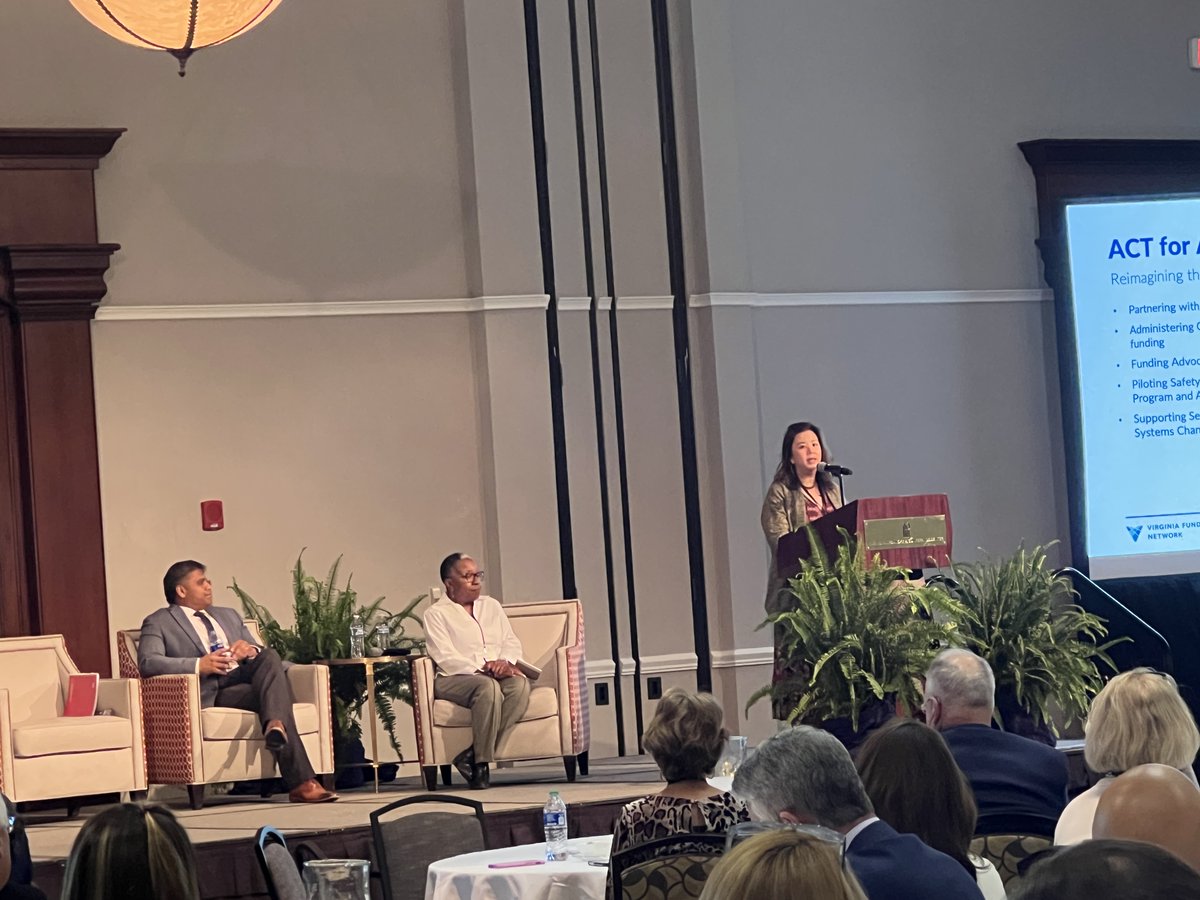 '[We want to] change the narrative around poverty and why people are in this place...pilots around the country are reporting that when people receive unrestricted funding they are able to create stability for themselves.' - Brandi Yee (@ACTforAlex) #VFN2023